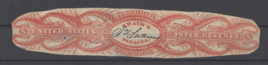 US RS233a Jas. Swaim's Panacea Old Paper Match & Medicine Revenue ZAYIX 0825BS1673