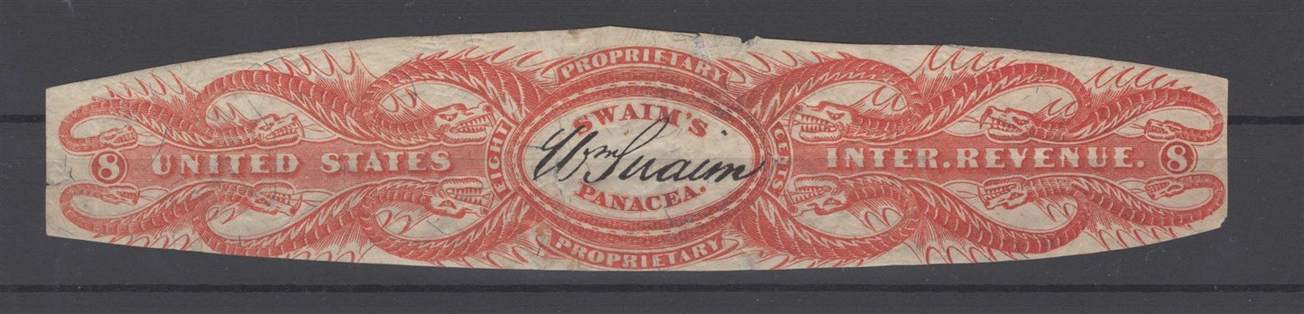 US RS235b Wm. Swaim's Panacea Silk Paper Medicine Revenue ZAYIX 0825BS1674