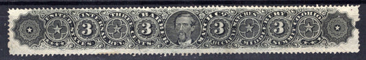 US RO19b VF 3c Barber Match Co. Buckeye Matches silk paper Revenue ZAYIX STAMPS