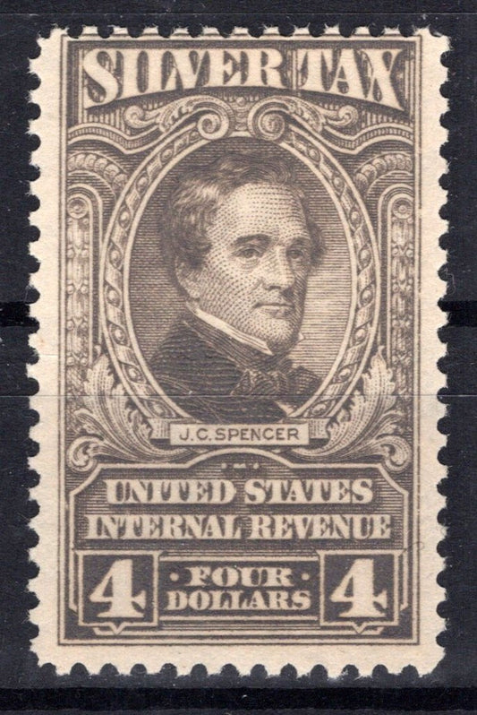 US RG123 MNH $4 Sliver Tax Revenue Wmk 191R Perf 11 Woodbury ZAYIX 0825SB1682
