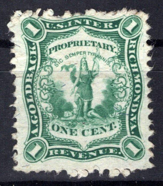 US RO96b VF 1c green A. Goldback, Match Revenue Silk Paper ZAYIX 0825SB1687