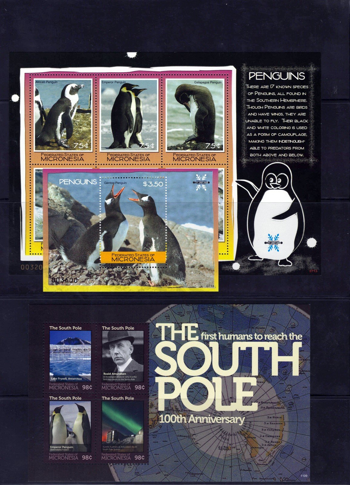 Whales, Dolphins, Penguins, Polar Bears, Micronesia Collection ZAYIX 0825L1694