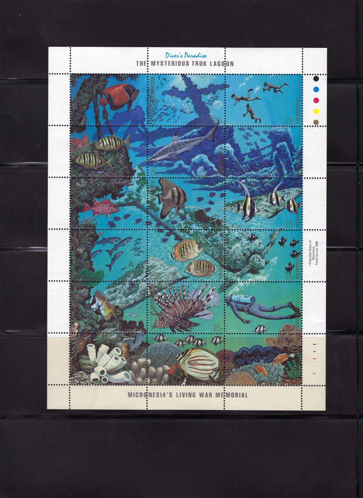 Tropical Fish and Coral Reefs, 6 Page Micronesia MNH Collection ZAYIX 0825L1697