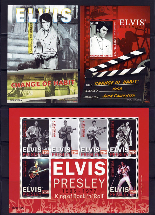 Elvis Presley, King of Rock n' Roll music, Micronesia Collection ZAYIX 0825L1698