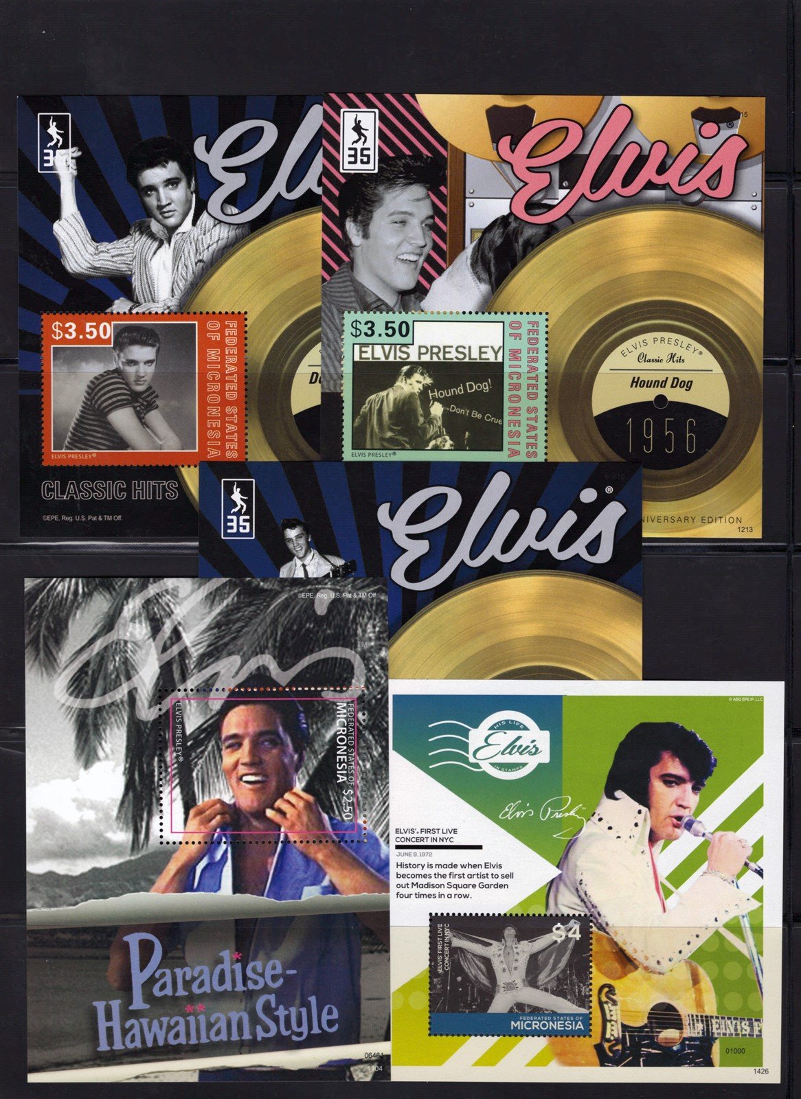 Elvis Presley, King of Rock n' Roll music, Micronesia Collection ZAYIX 0825L1698