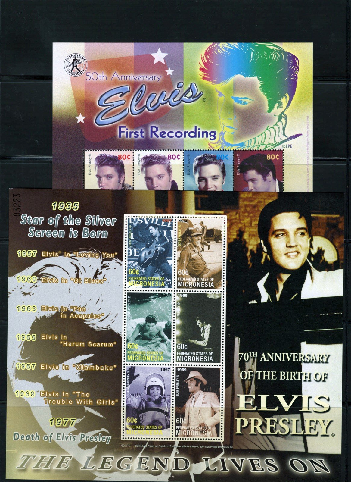 Elvis Presley, King of Rock n' Roll music, Micronesia Collection ZAYIX 0825L1698