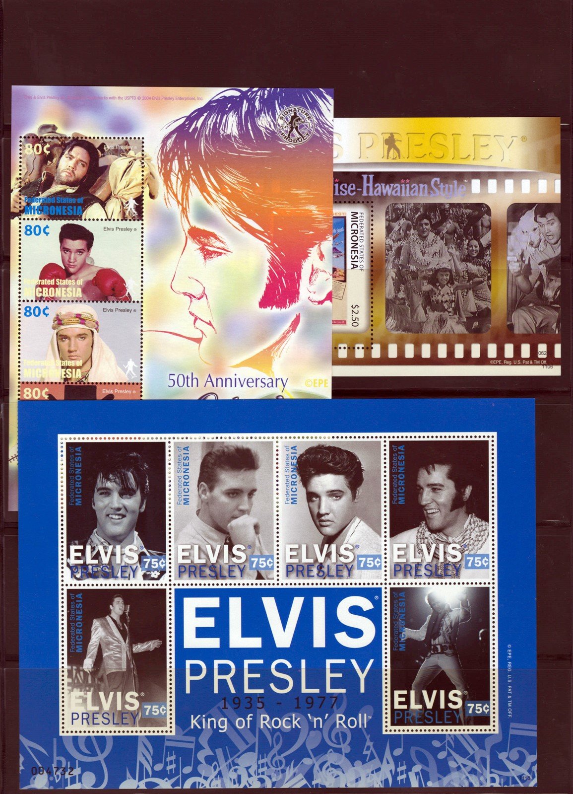 Elvis Presley, King of Rock n' Roll music, Micronesia Collection ZAYIX 0825L1698