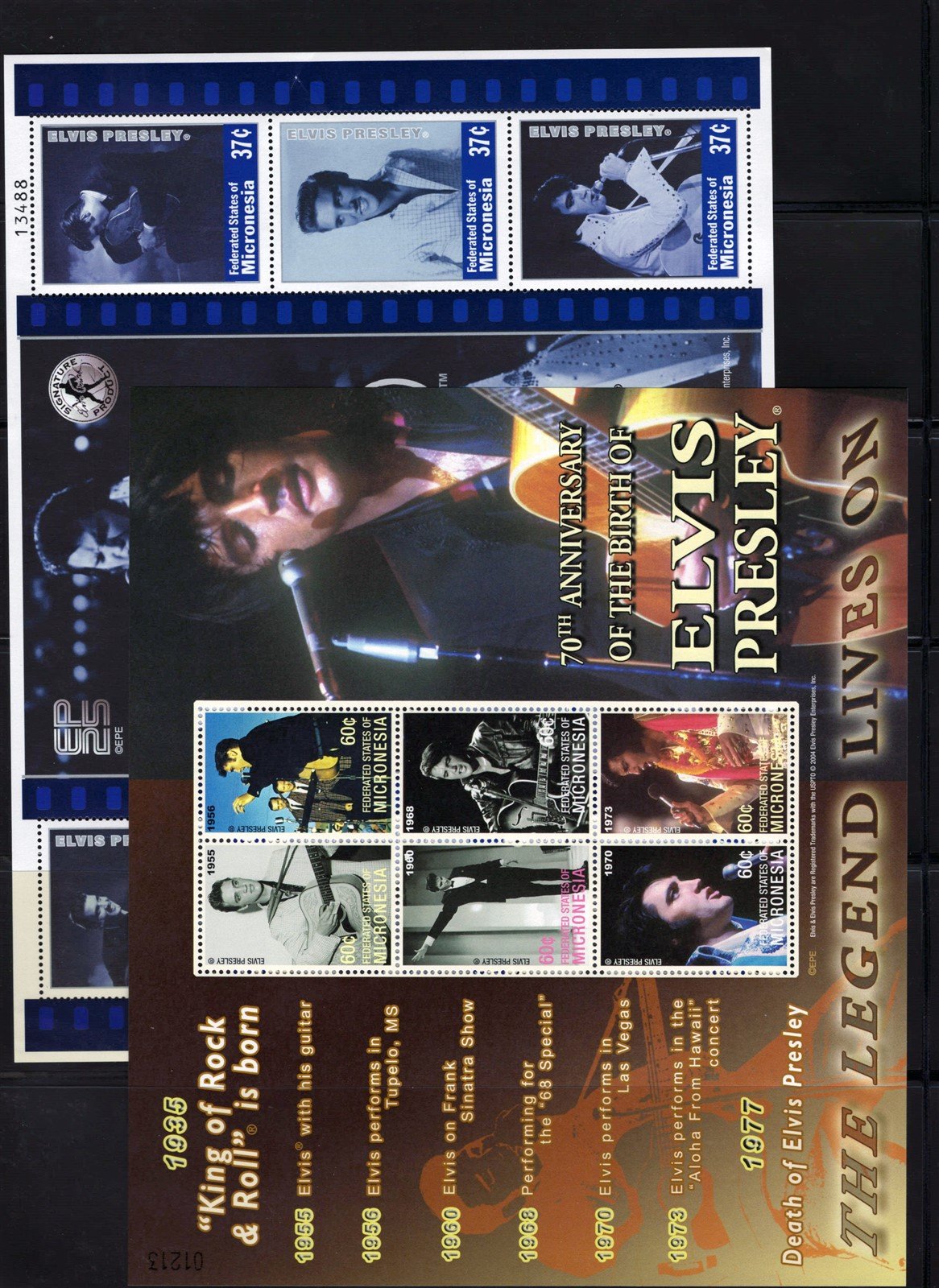 Elvis Presley, King of Rock n' Roll music, Micronesia Collection ZAYIX 0825L1698