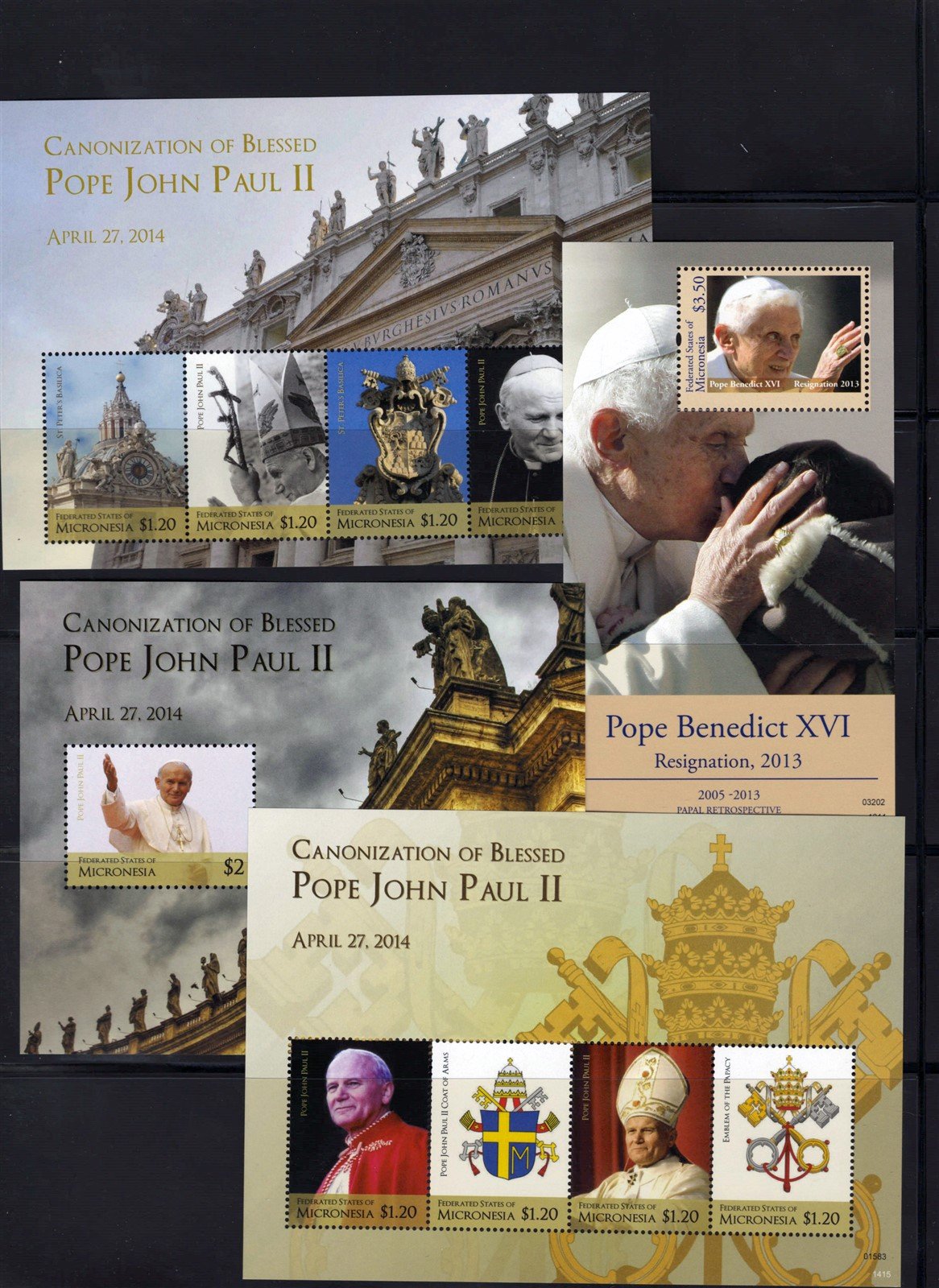 Popes, Pope John Paul II & Mother Theresa, Micronesia Collection ZAYIX 0825L1700
