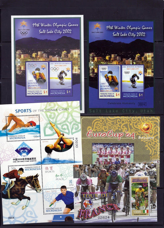 Sports & Olympics MNH Stamp Collection on 7 Pages, Micronesia ZAYIX 0825L1702