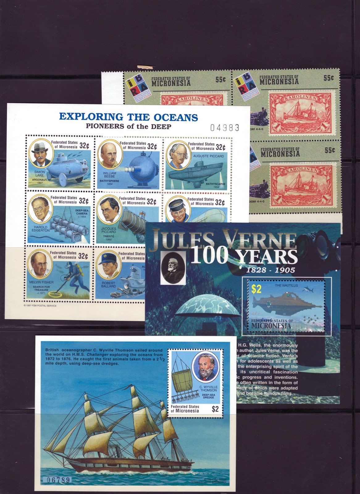 Ships Boats & Sailing Ships MNH Three-Page Collection Micronesia ZAYIX 0825L1705