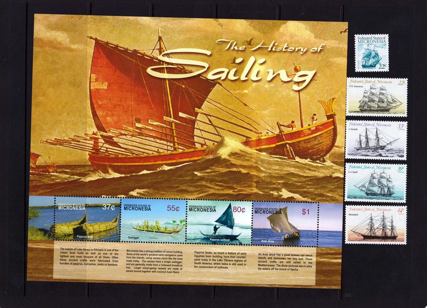 Ships Boats & Sailing Ships MNH Three-Page Collection Micronesia ZAYIX 0825L1705