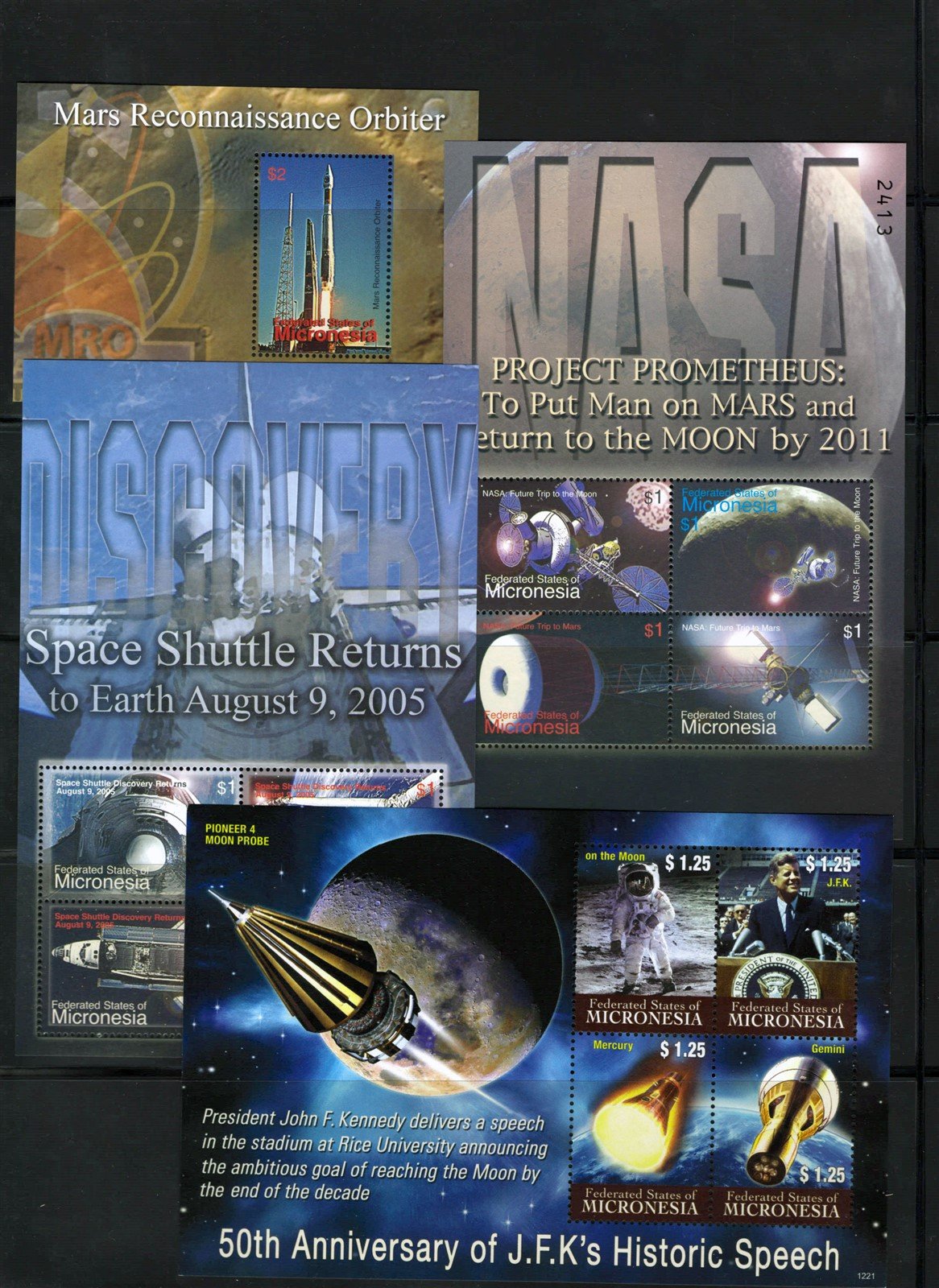 Space Exploration & Astronomy MNH 5-Page Collection Micronesia ZAYIX 0825L1706