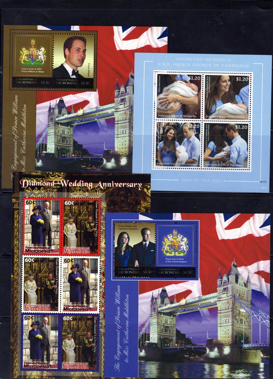 British Royalty MNH NINE-Page Collection Micronesia ZAYIX 0825L1707