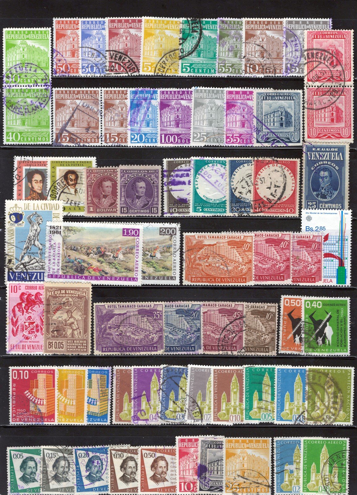 Venezuela Collection of 223 Different Stamps Used ZAYIX 0825L1717