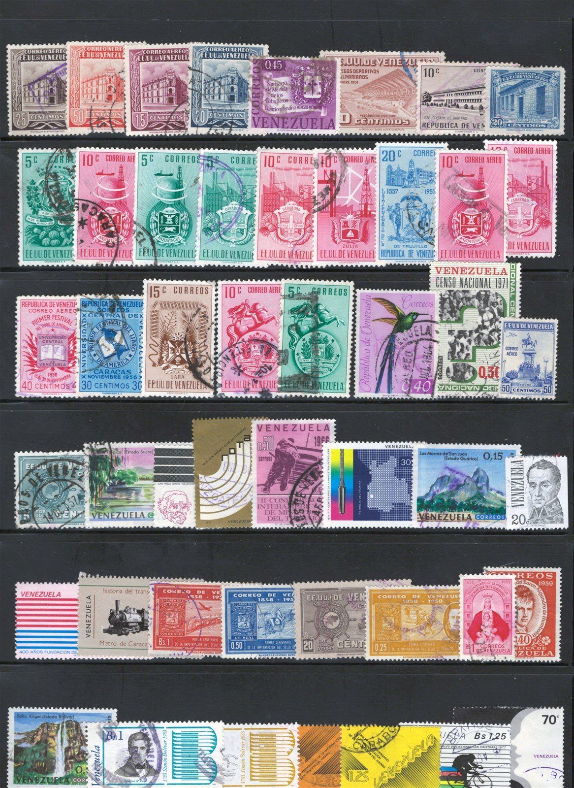 Venezuela Collection of 223 Different Stamps Used ZAYIX 0825L1717