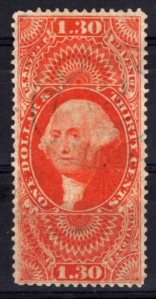 US R77c Used VF $1.30 orange Foreign Exchange Revenue perf. ZAYIX 0825SB1736