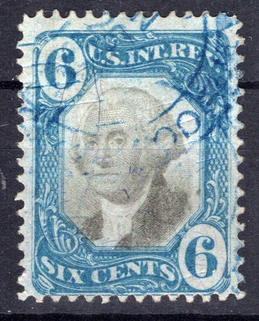 US R108 Used VF 6c blue & blue Documentary Revenue ZAYIX 0825SB1743