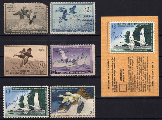 US Duck Stamp Group with RW33 on License mixed condition Faults ZAYIX 0825SB1748