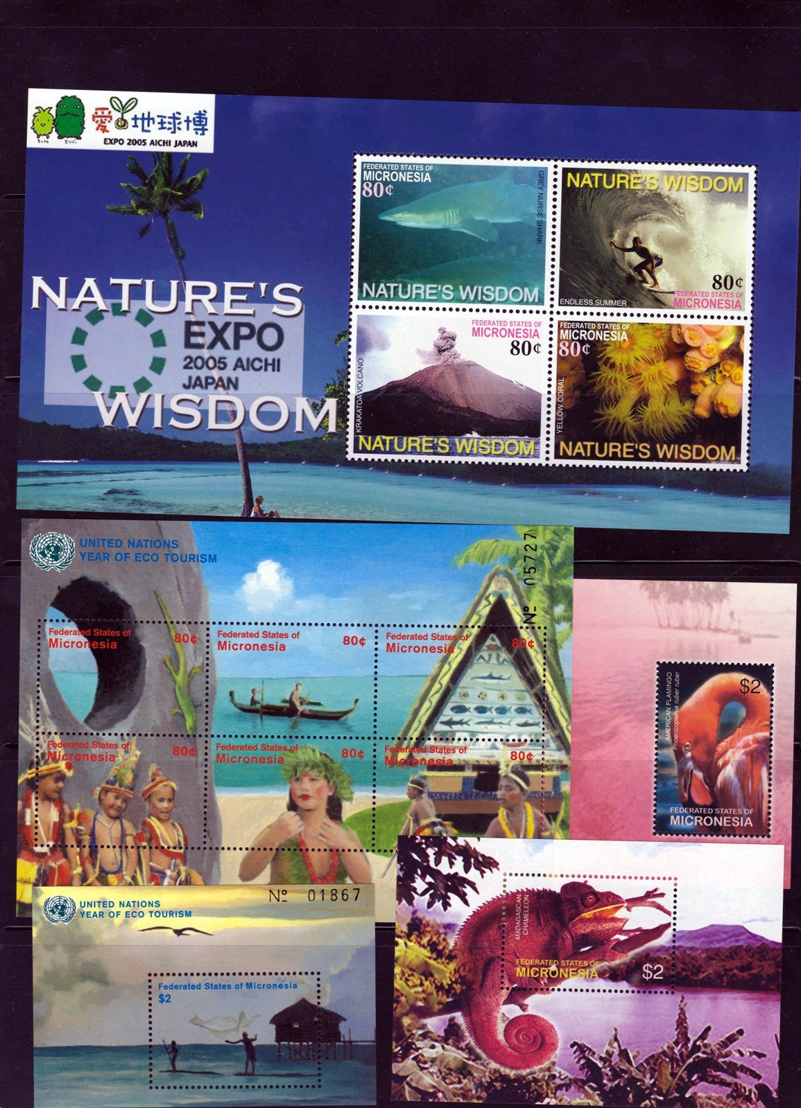 Micronesia Island Ecology MNH Stamp Collection on 12 Stock Pages ZAYIX 0825L1759