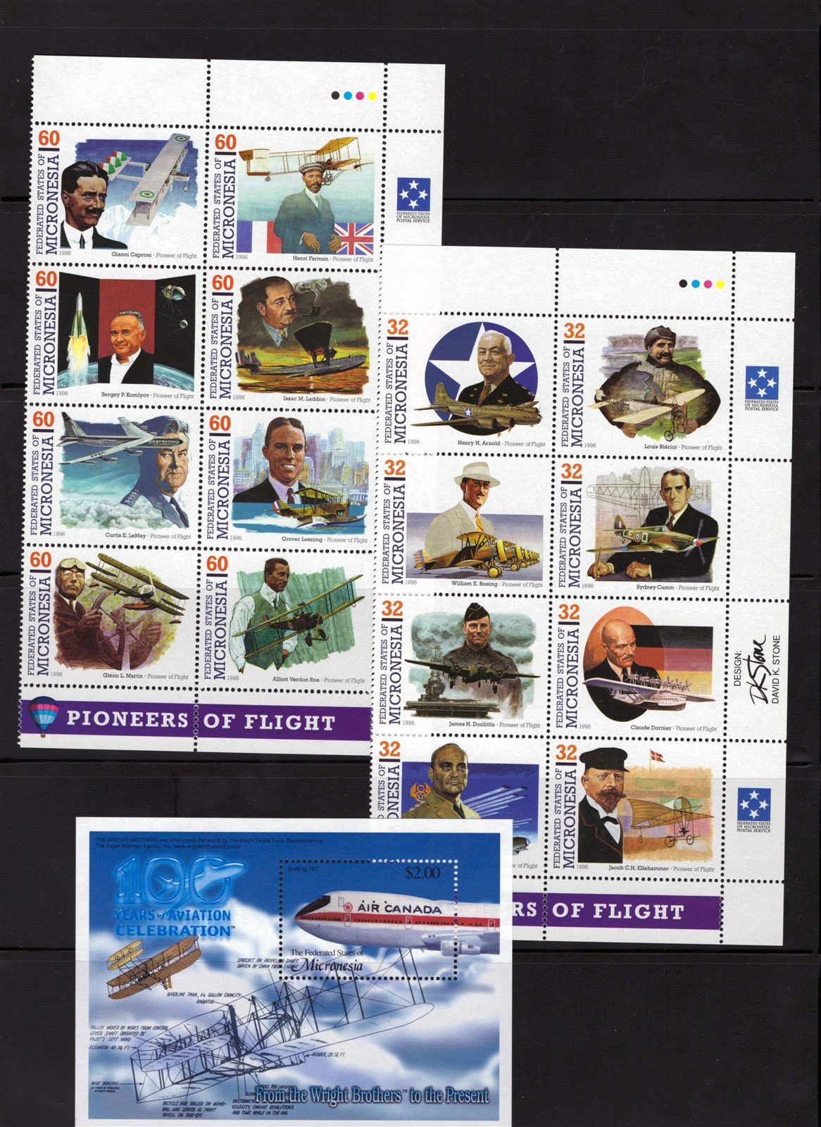 History of Aviation MNH Micronesia Stamp Collection on 6 Pages ZAYIX 0825L1760