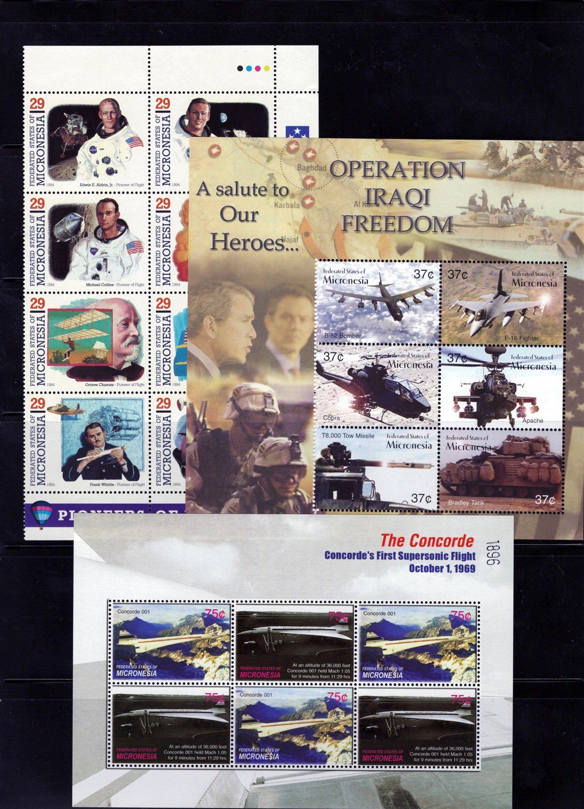 History of Aviation MNH Micronesia Stamp Collection on 6 Pages ZAYIX 0825L1760