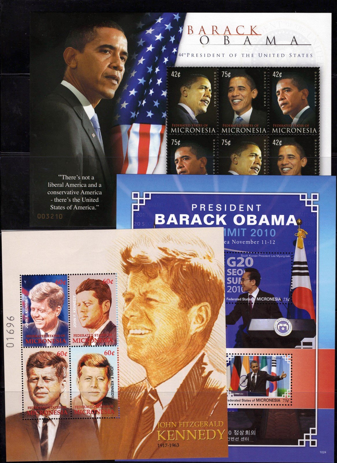 American Presidents MNH Micronesia Stamp Collection on 5 Pages ZAYIX 0825L1761