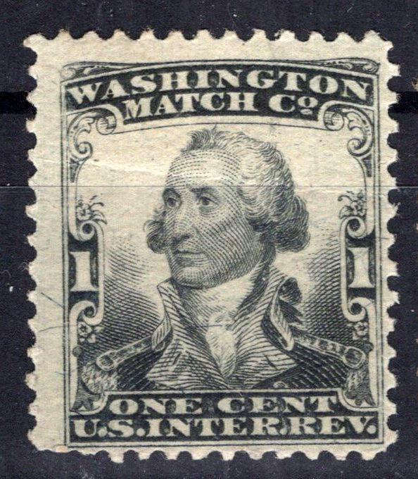 US RO181b FVF Mint Full Gum! Folded 1c Washington Match Co. ZAYIX 0825MAR1786
