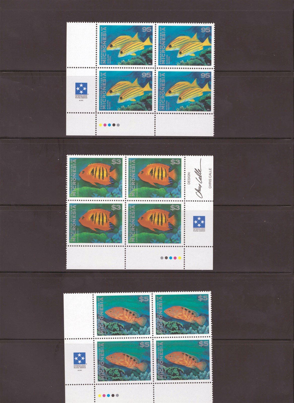 Micronesia 213-214, 218-226 MNH Tropical Fish blocks & sheet ZAYIX 0825L1788