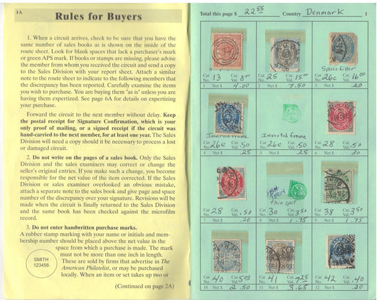 Denmark Mint & Used in Retired APS Circuit Book, est. $200+ CV ZAYIX 0825L1795