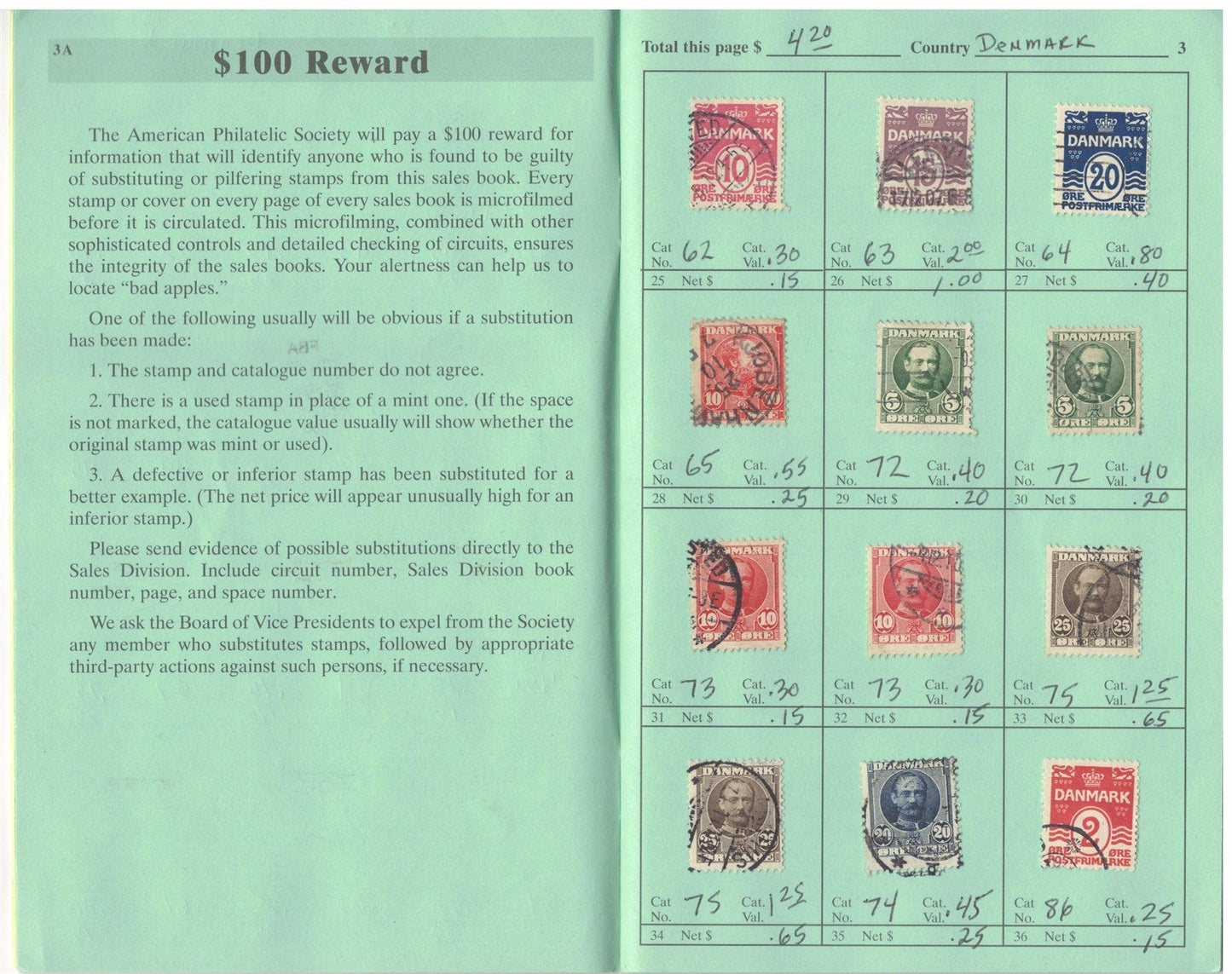 Denmark Mint & Used in Retired APS Circuit Book, est. $200+ CV ZAYIX 0825L1795