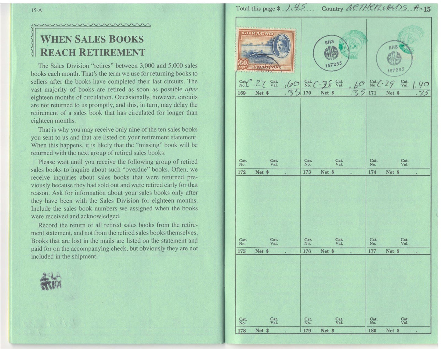 Netherlands Antilles Mint & Used in Retired APS Circuit Book ZAYIX 0825L1797