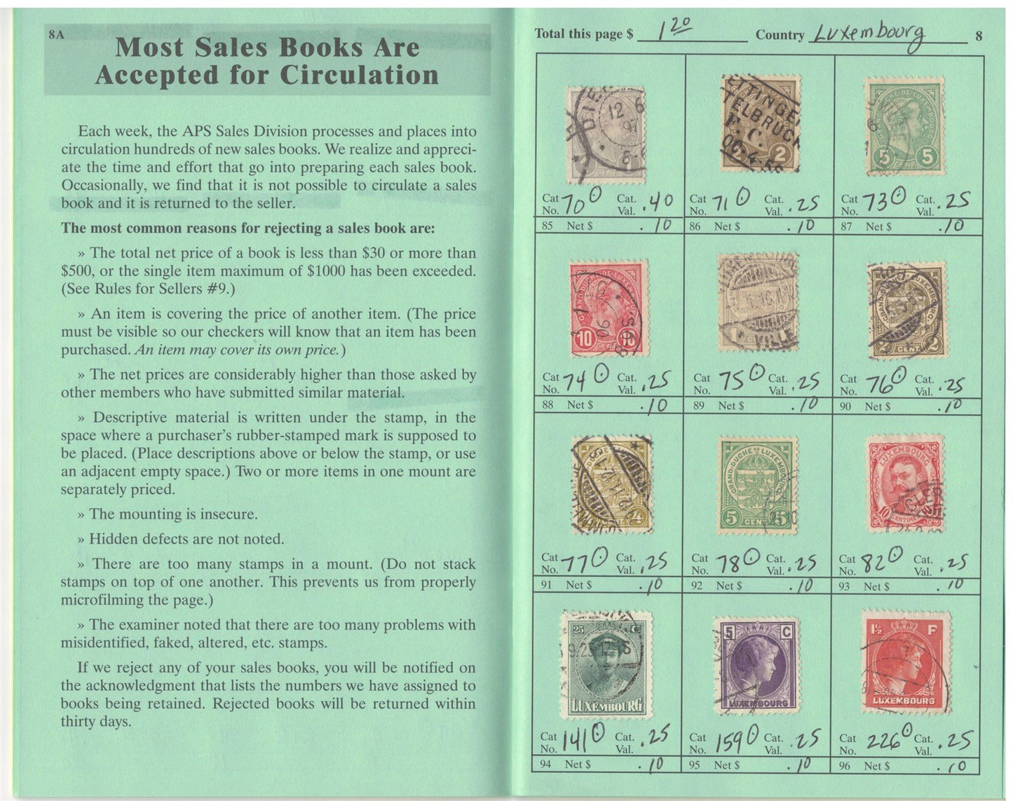 Luxembourg & Netherlands Mint & Used in APS Circuit Book ZAYIX 0825L1798