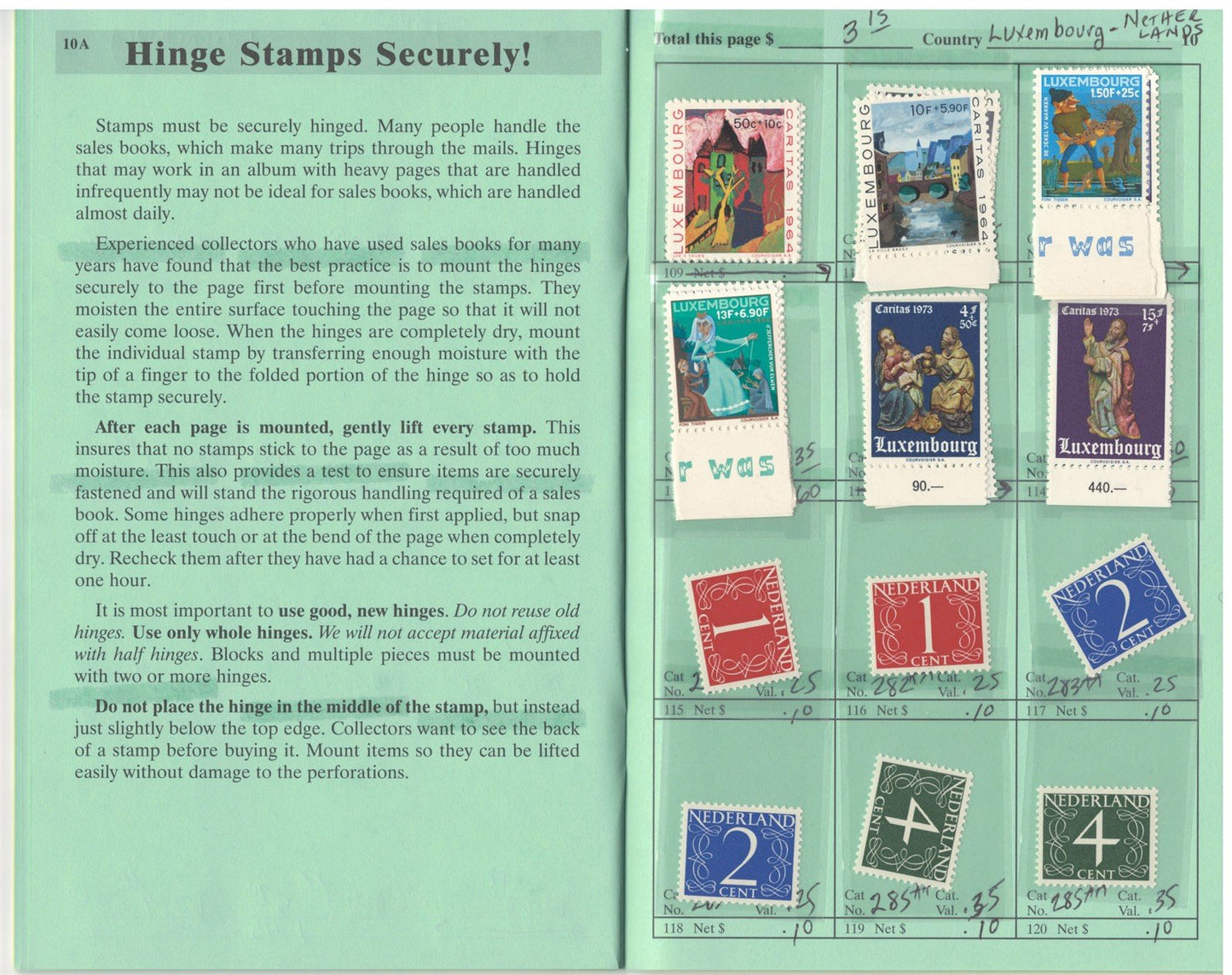 Luxembourg & Netherlands Mint & Used in APS Circuit Book ZAYIX 0825L1798