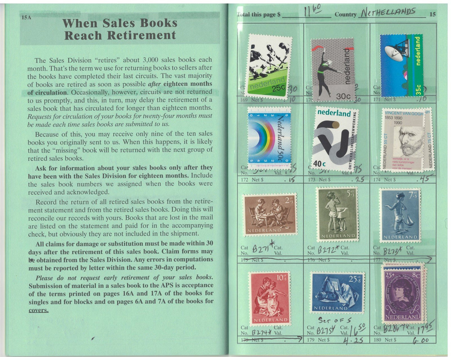 Luxembourg & Netherlands Mint & Used in APS Circuit Book ZAYIX 0825L1798