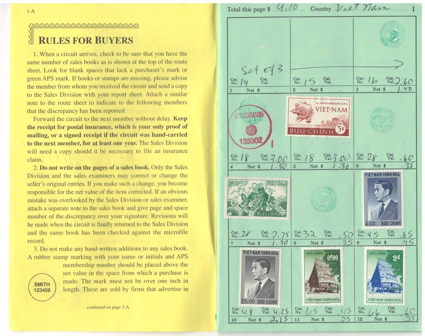 Vietnam Mint & Used Collection in Retired APS Circuit Book ZAYIX 0825L1799