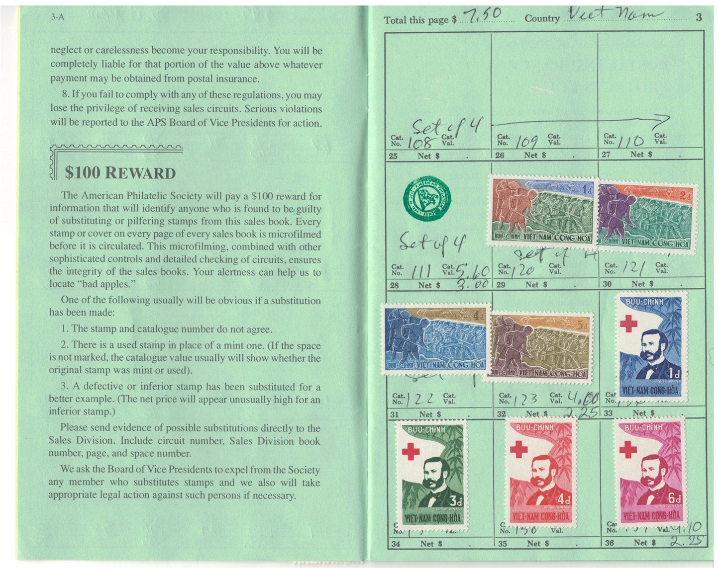 Vietnam Mint & Used Collection in Retired APS Circuit Book ZAYIX 0825L1799