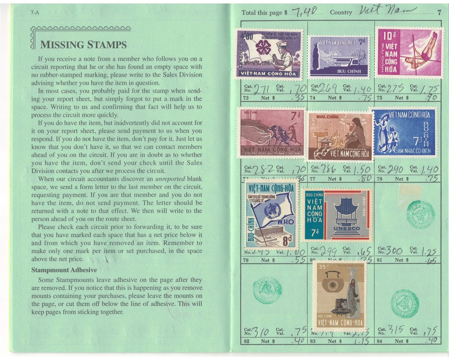 Vietnam Mint & Used Collection in Retired APS Circuit Book ZAYIX 0825L1799