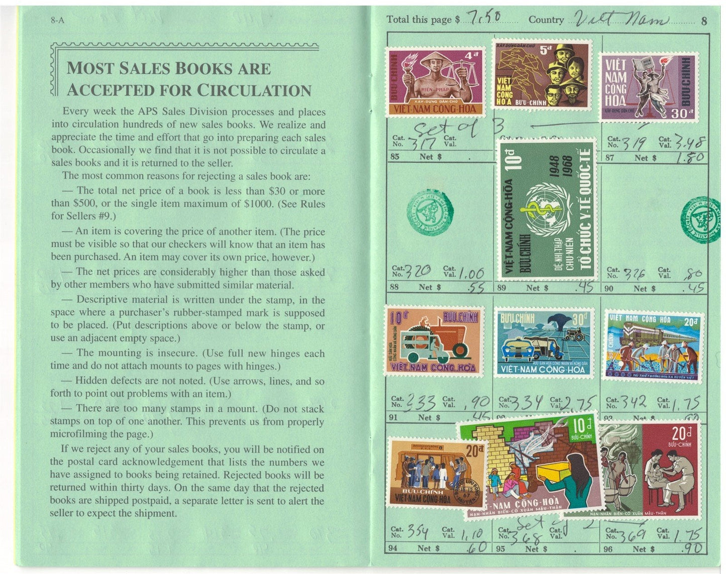 Vietnam Mint & Used Collection in Retired APS Circuit Book ZAYIX 0825L1799