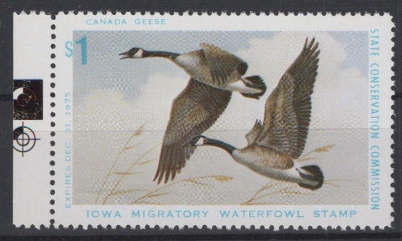 Iowa 4 MNH VF State Hunting Permit Duck Stamp Revenue Zayix 0825SB1803