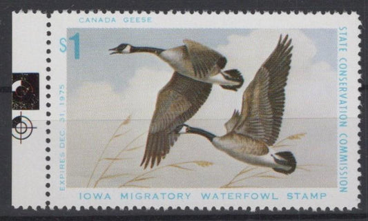 Iowa 4 MNH VF State Hunting Permit Duck Stamp Revenue Zayix 0825SB1803