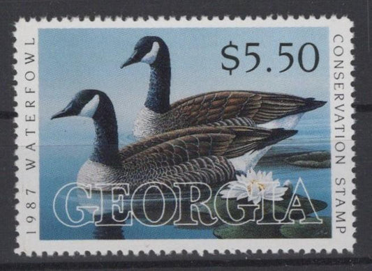 Georgia 3 MNH VF State Hunting Permit Duck Stamp Revenue Zayix 0825RB1813