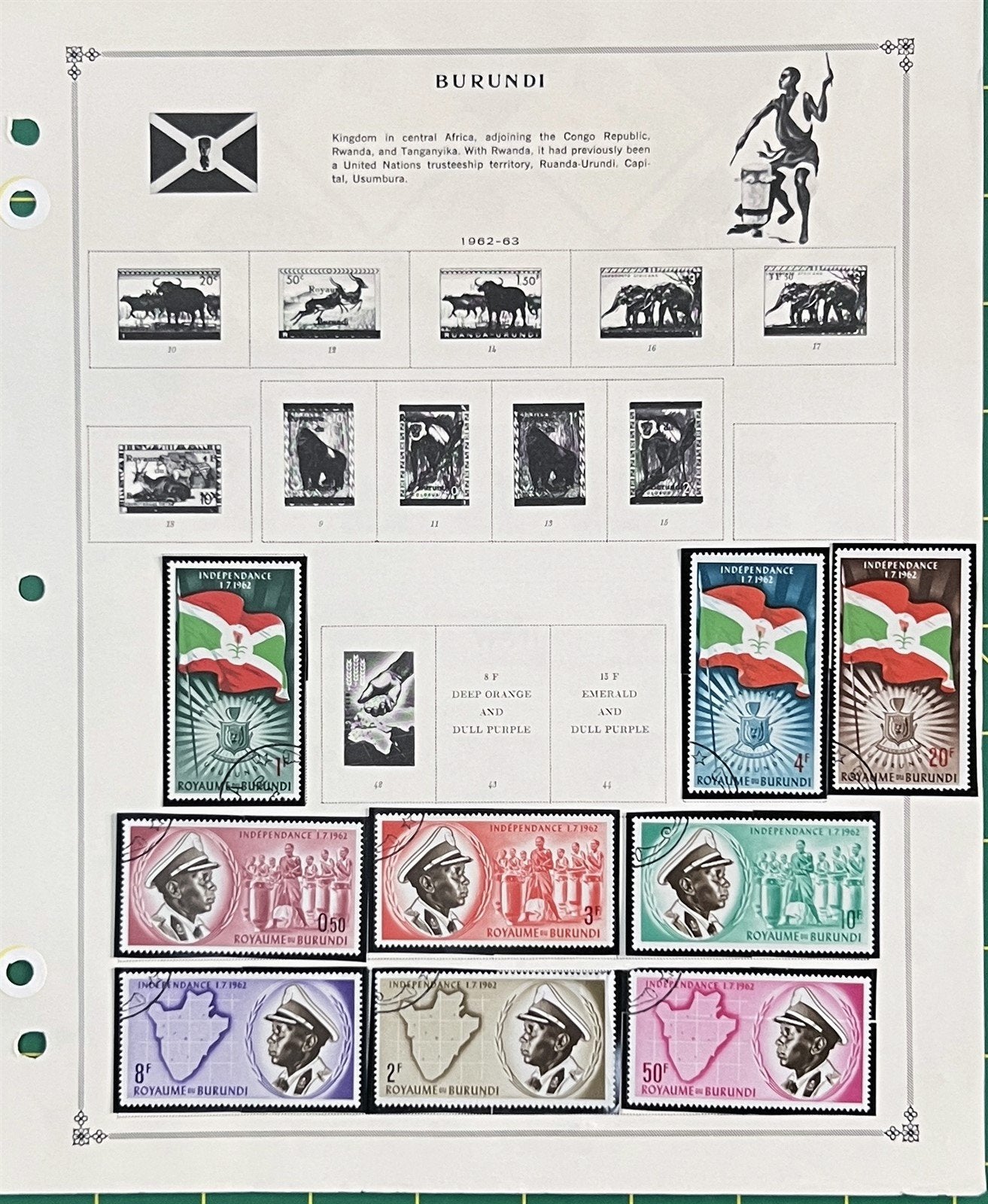 Burundi African Topical Stamp Collection on 22 Album Pages ZAYIX 0825L1823