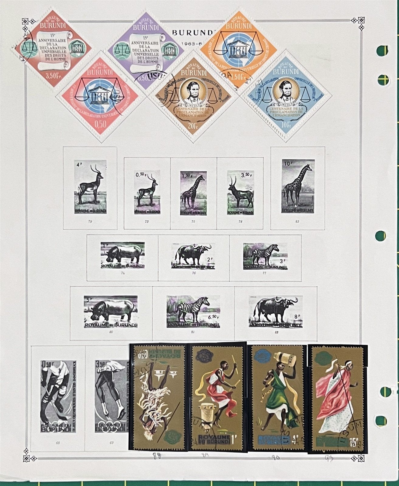 Burundi African Topical Stamp Collection on 22 Album Pages ZAYIX 0825L1823