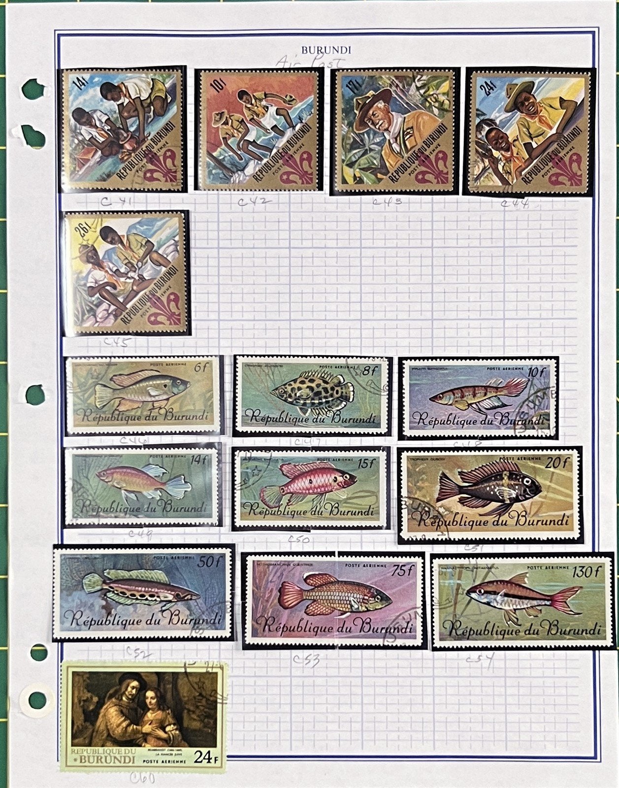 Burundi African Topical Stamp Collection on 22 Album Pages ZAYIX 0825L1823