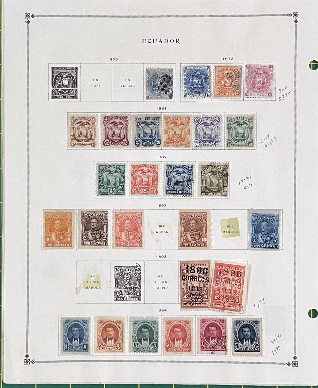 Ecuador Comprehensive Collection of 100s Mint & Used 1865-1978 ZAYIX 0825L1824