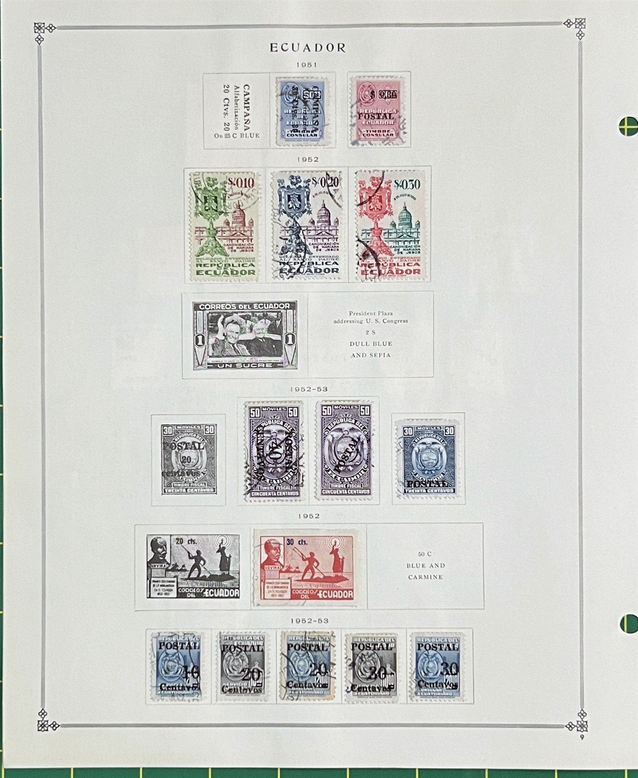 Ecuador Comprehensive Collection of 100s Mint & Used 1865-1978 ZAYIX 0825L1824