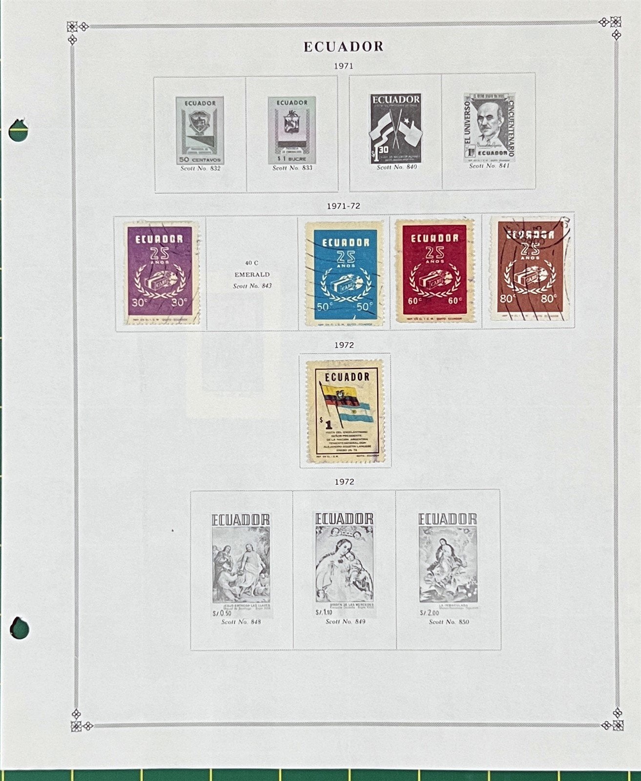 Ecuador Comprehensive Collection of 100s Mint & Used 1865-1978 ZAYIX 0825L1824