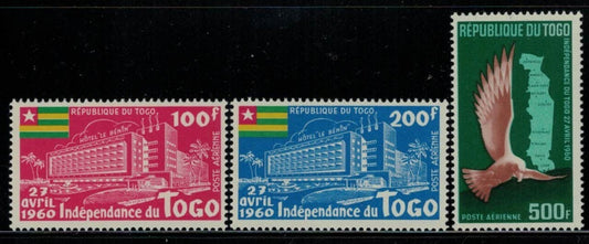 French Africa Togo C31-C33 MH Togo's Independence Historical 040122-S3M ZAYIX 040122S3M