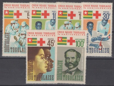 Togo 553-557, C51 MNH Red Cross - Medicine - Jean Dunant ZAYIX 071422S101